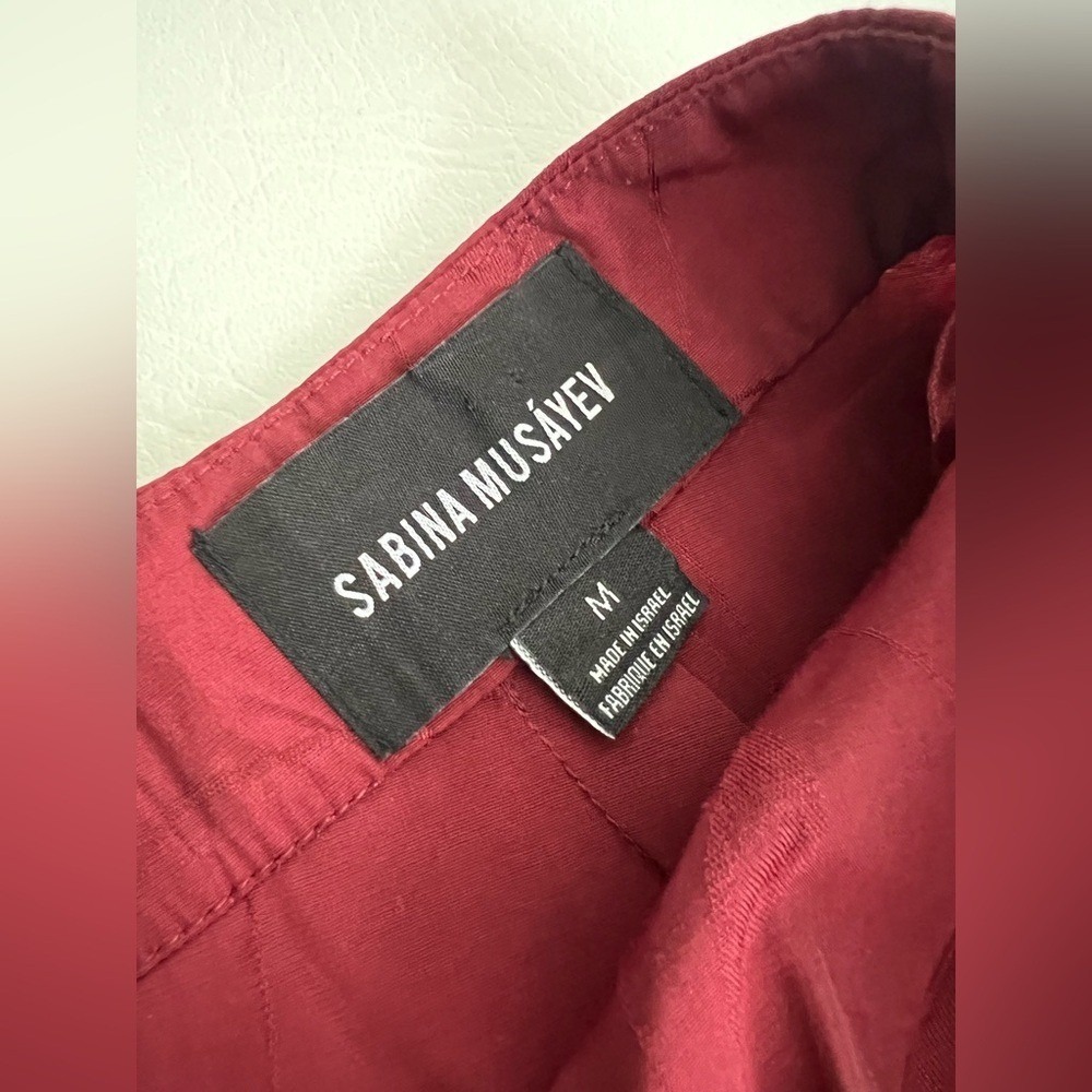 Sabina Musayev Aster Skirt in Garnet Burgundy Medium Feminine Whimsigoth Luxe - Picture 4 of 11